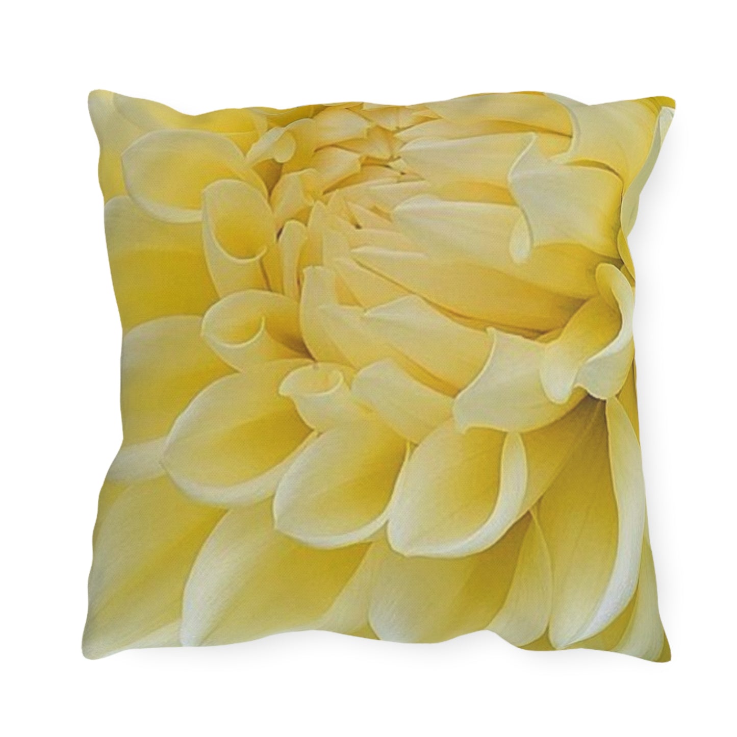 Yellow Dahlia Outdoor Pillow