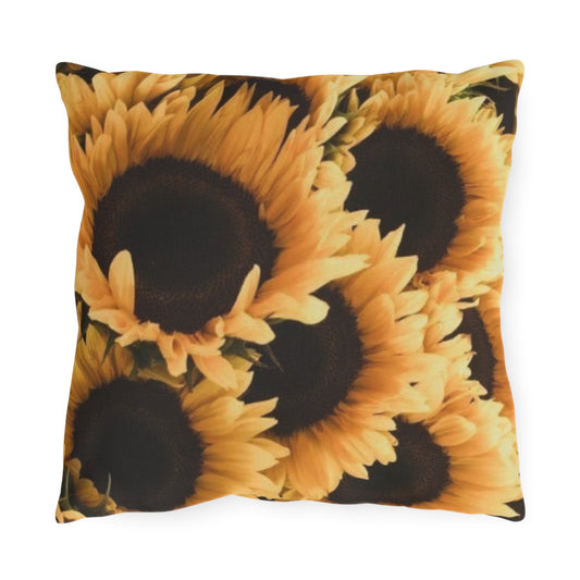 Sunflower Floral Outdoor Pillow