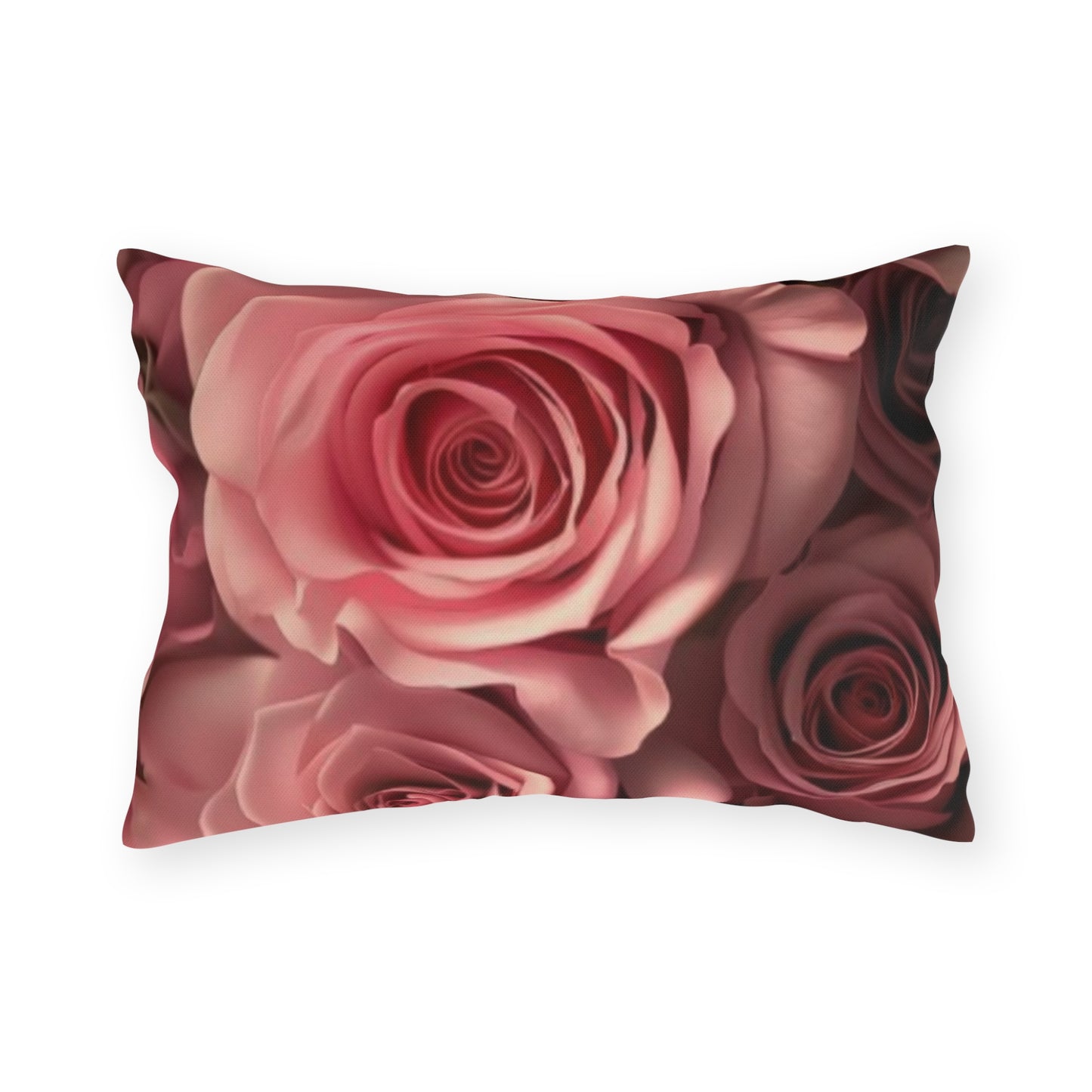 Pink Roses Outdoor Pillow
