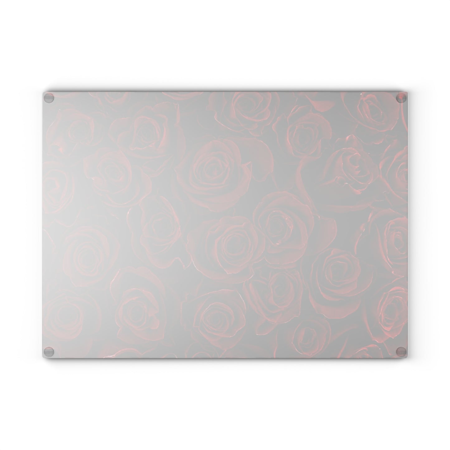 Red Roses Floral Glass Cutting Board – Romantic & Functional Kitchen Accessory