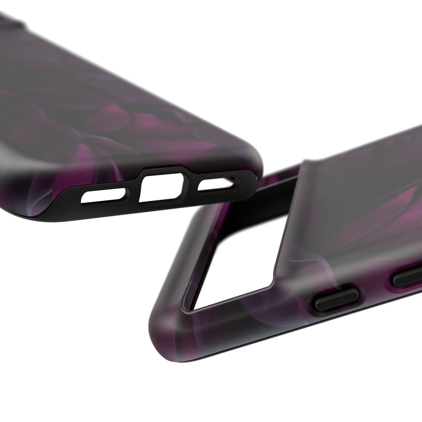 Dark Purple Floral Tough Phone Case