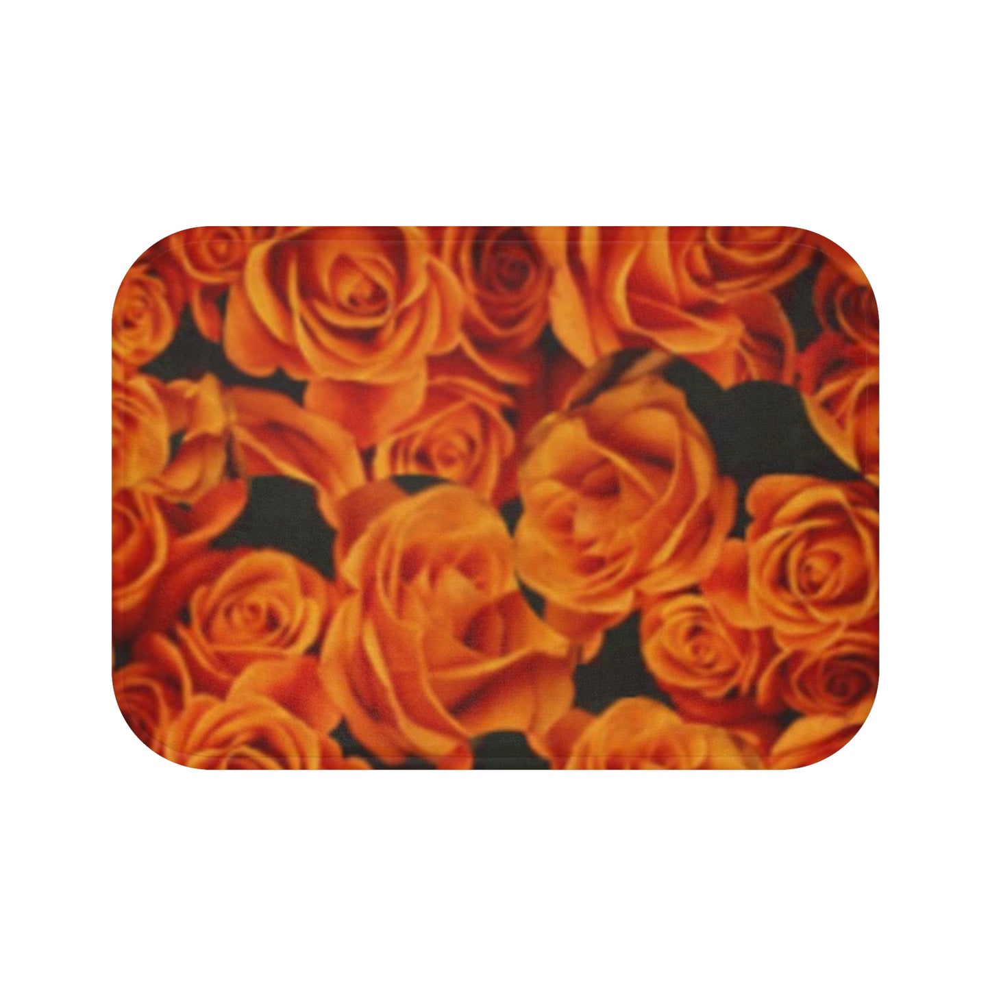 Orange Roses Bath Mat