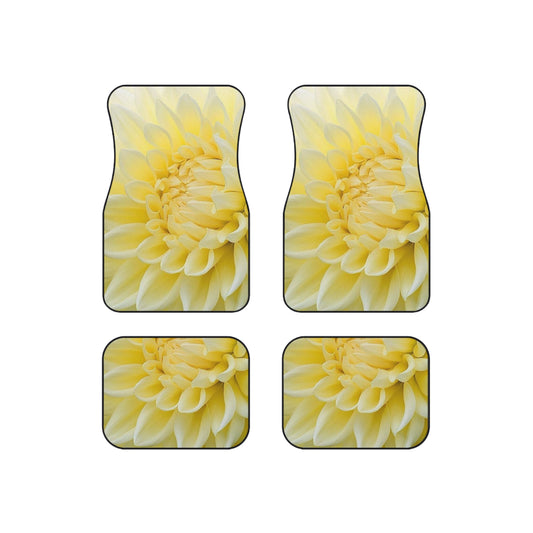 Yellow Dahlia Car Mats (Set of 4)