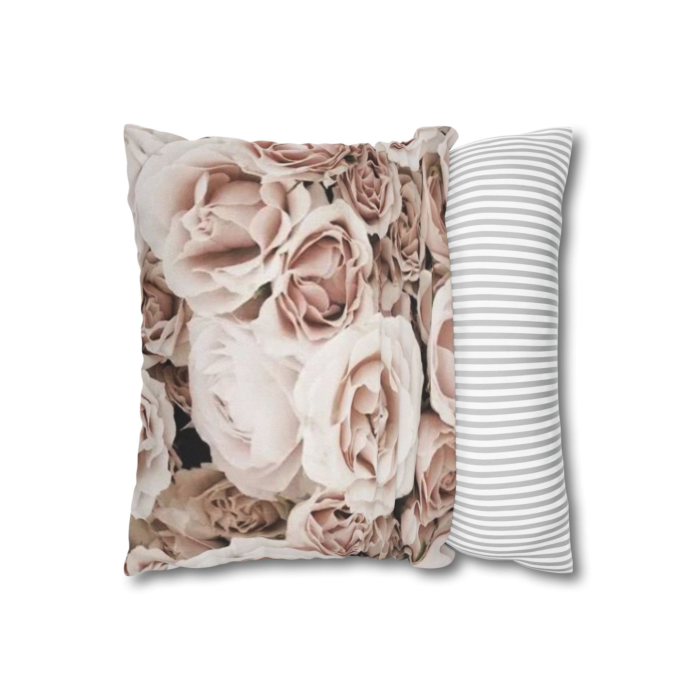 Light Pink Roses Square Pillowcase