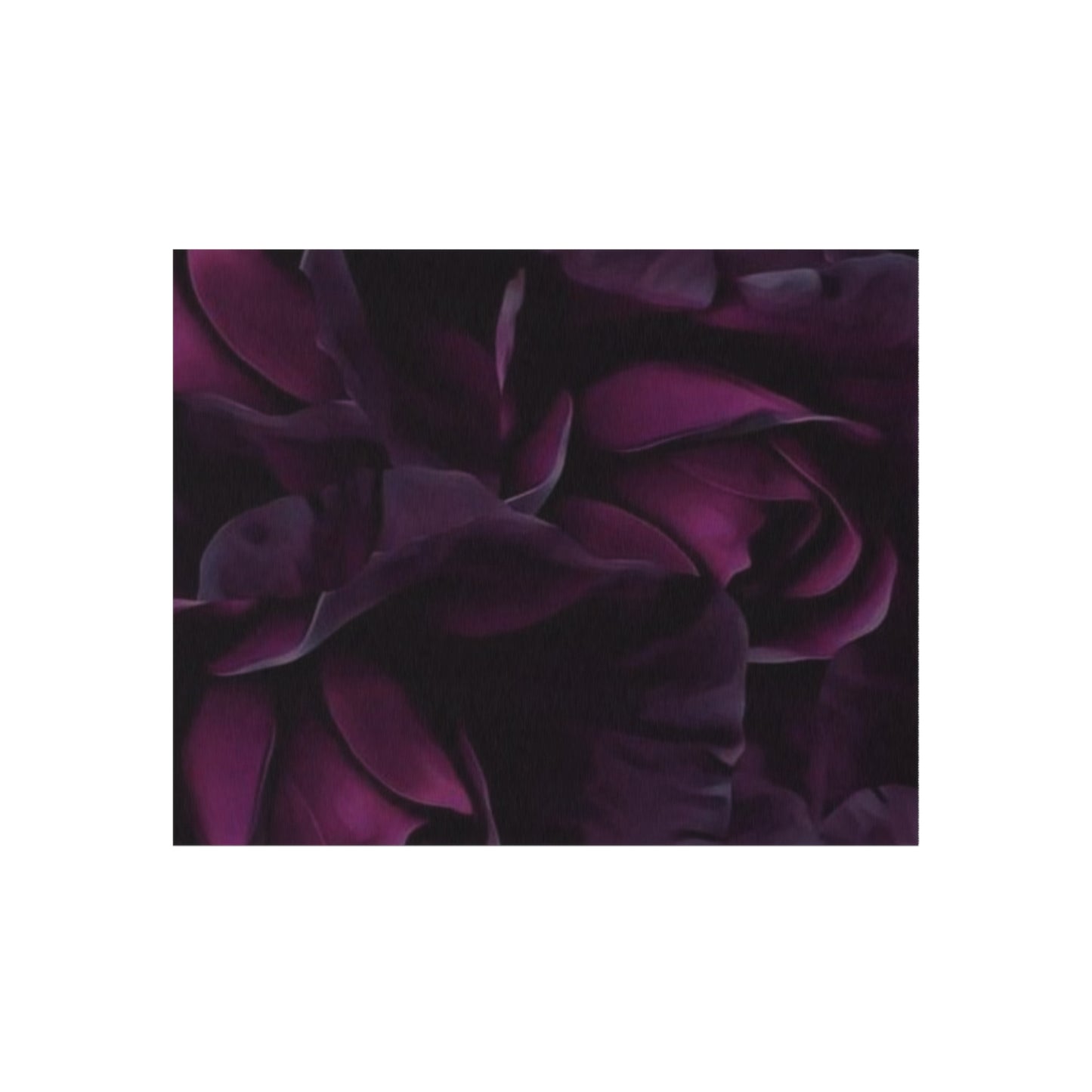 Dark Purple Floral Outdoor Rug