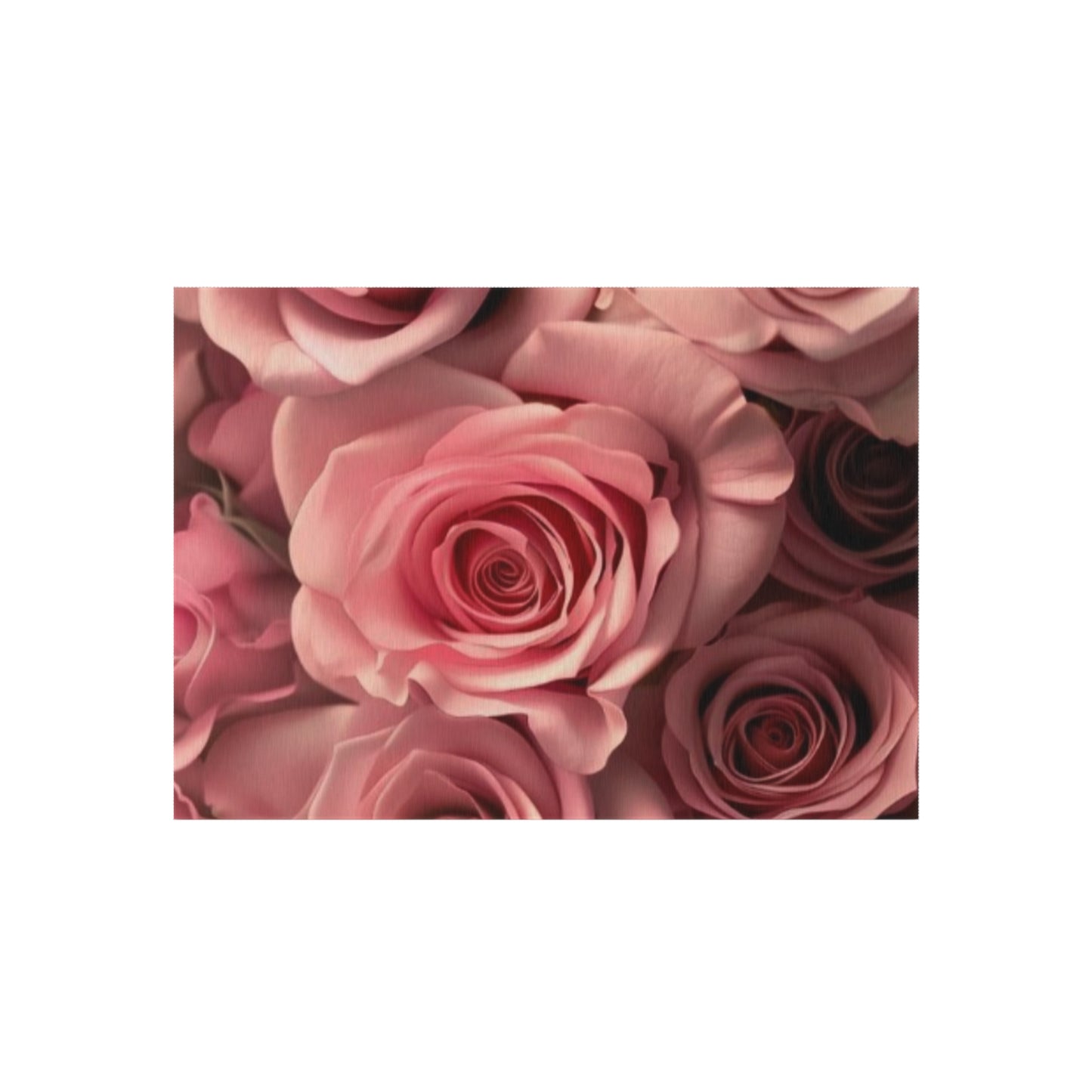 Pink Roses Outdoor Rug