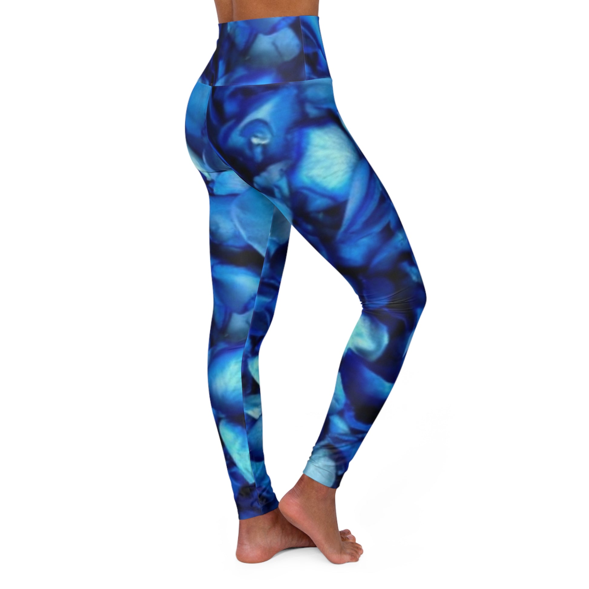 Blue Petals Floral Skinny Fit Legging for Gym