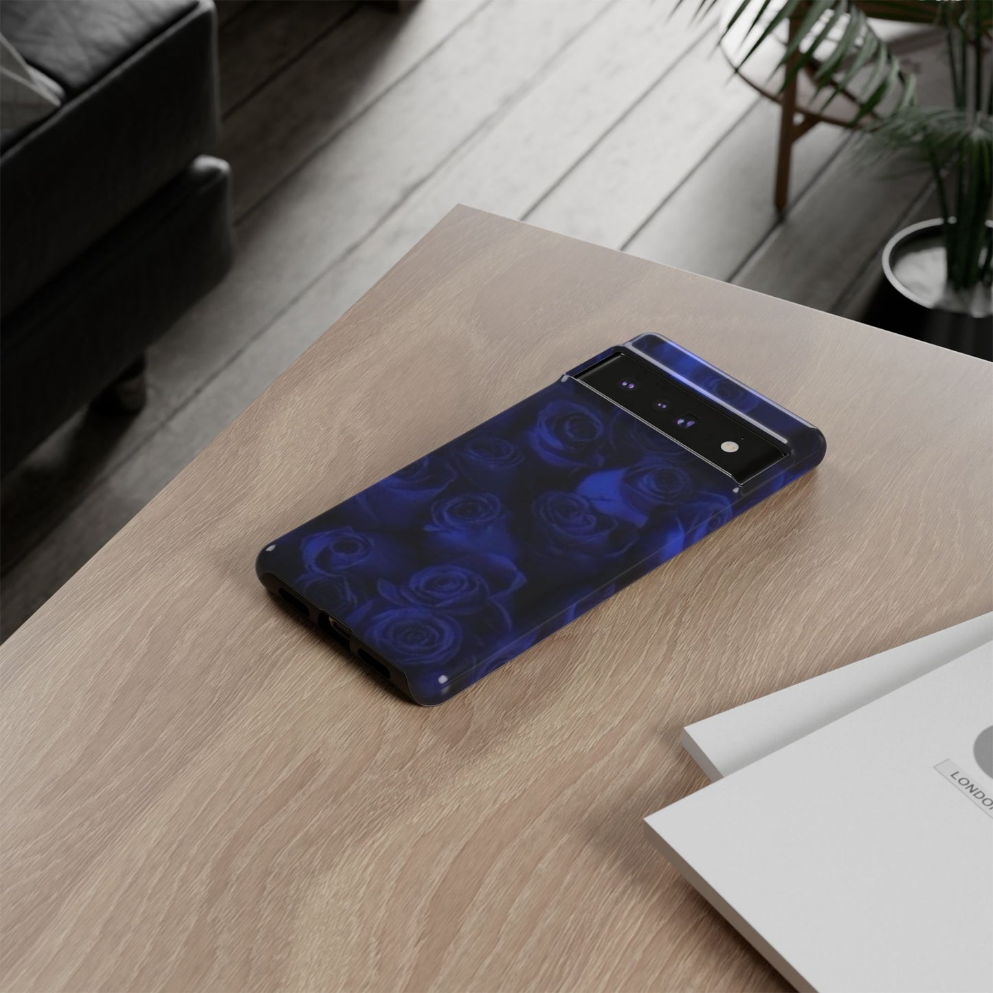Dark Blue Roses Tough Phone Case