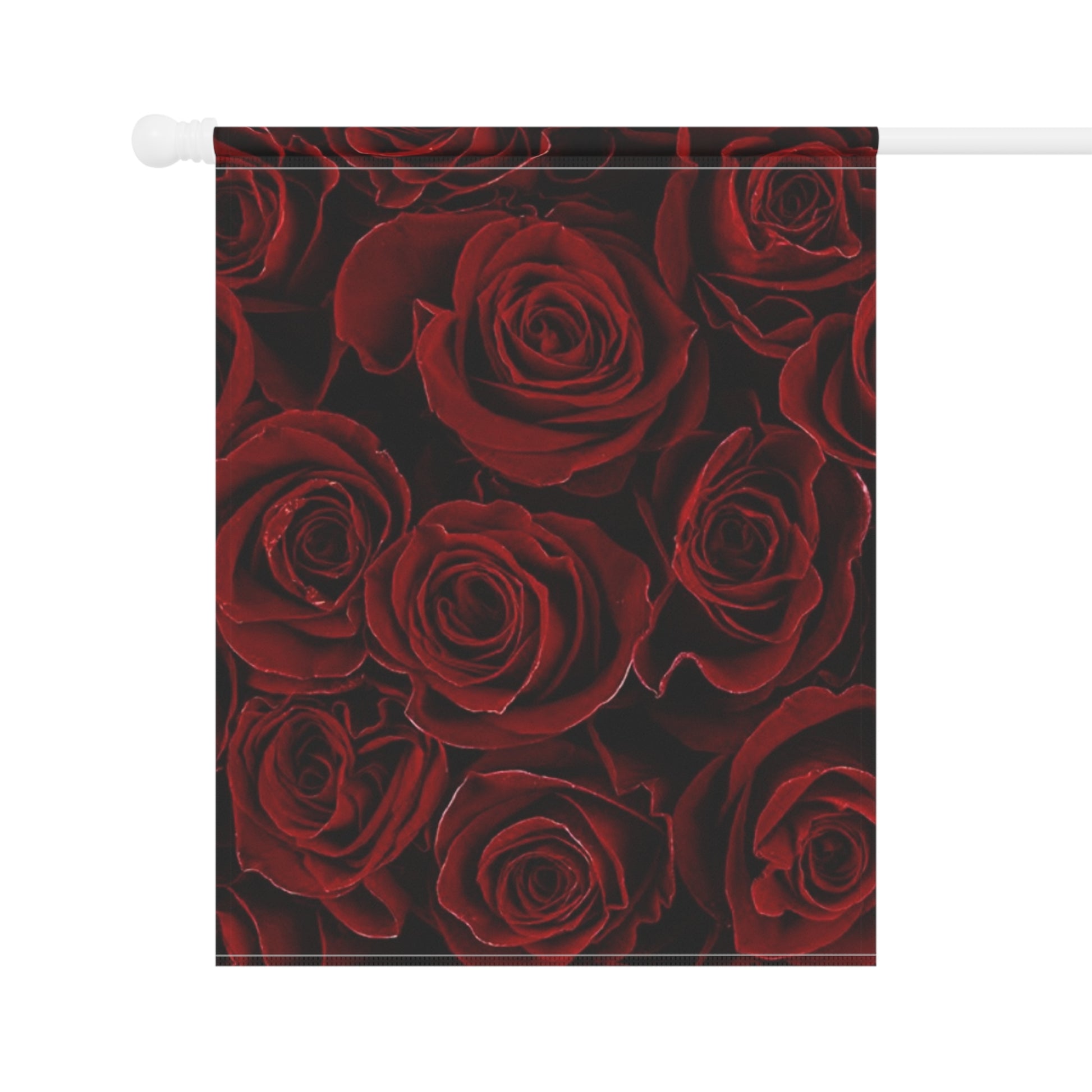 Red Roses Floral Garden and House Banner – Classic Outdoor Decor