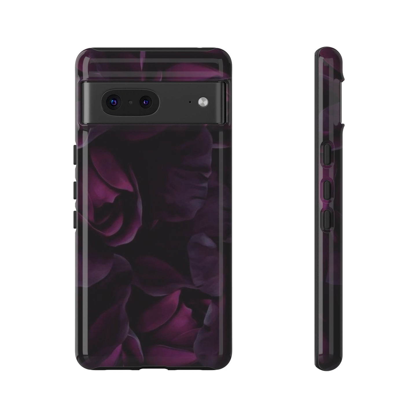 Dark Purple Floral Tough Phone Case