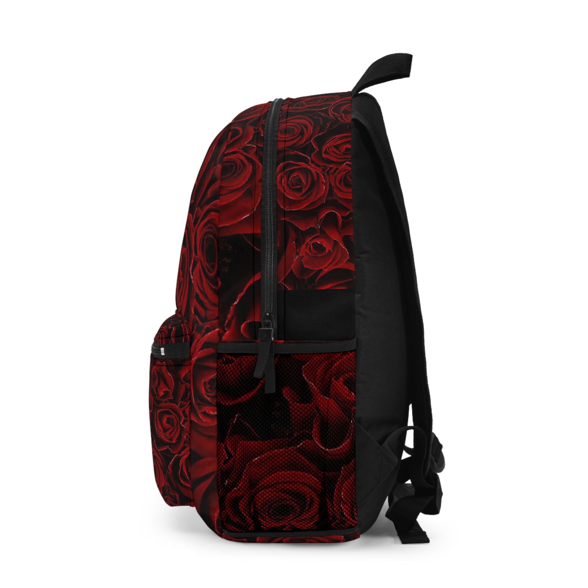 Red Roses Floral Backpack for Travel
