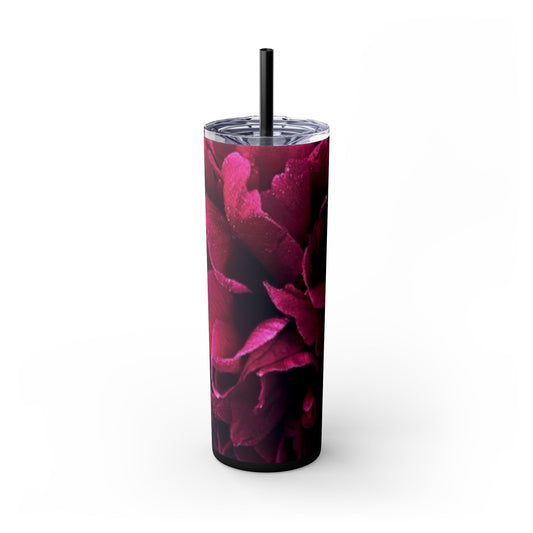 Magenta Floral Skinny Tumbler – Durable Stainless Steel 20 oz