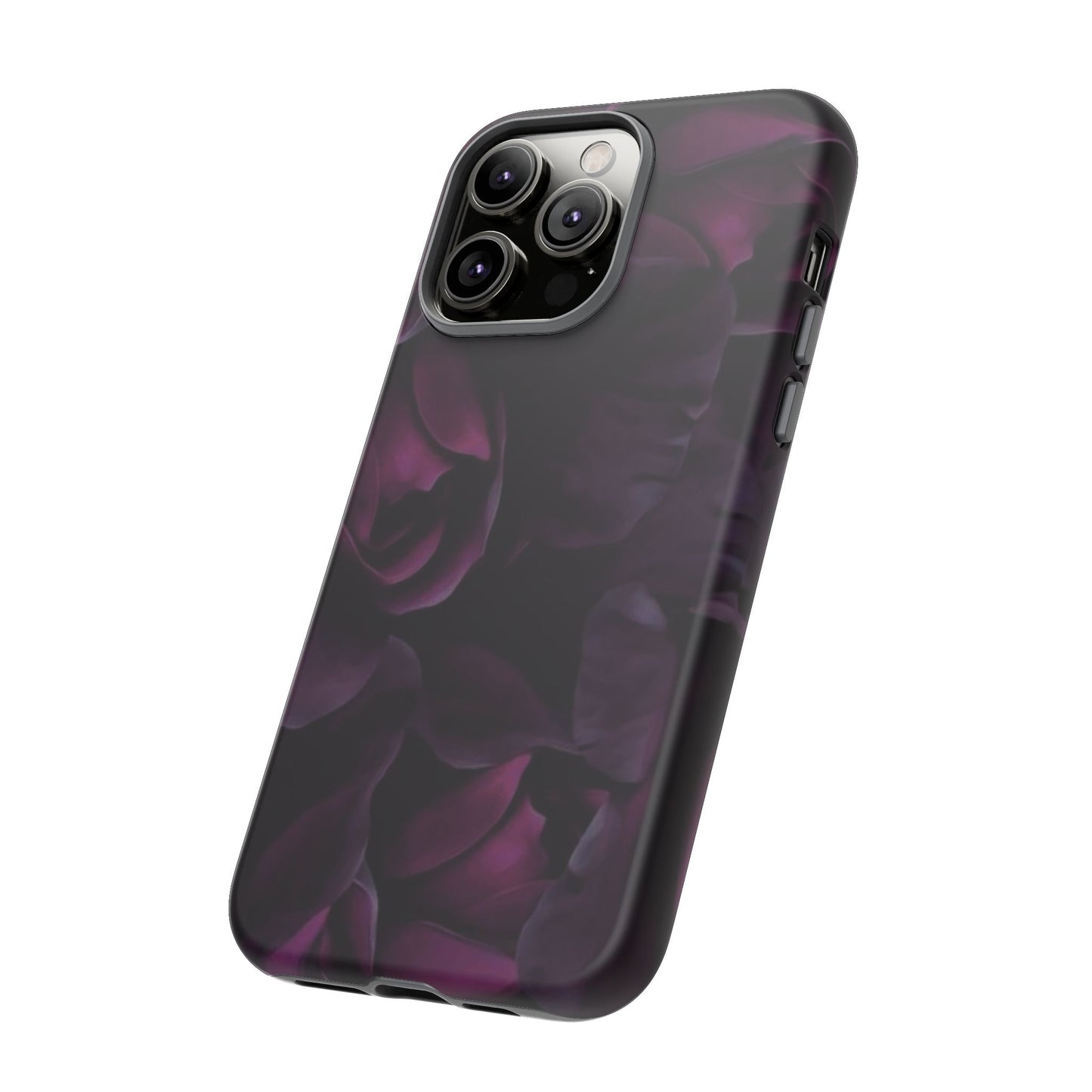 Dark Purple Floral Tough Phone Case