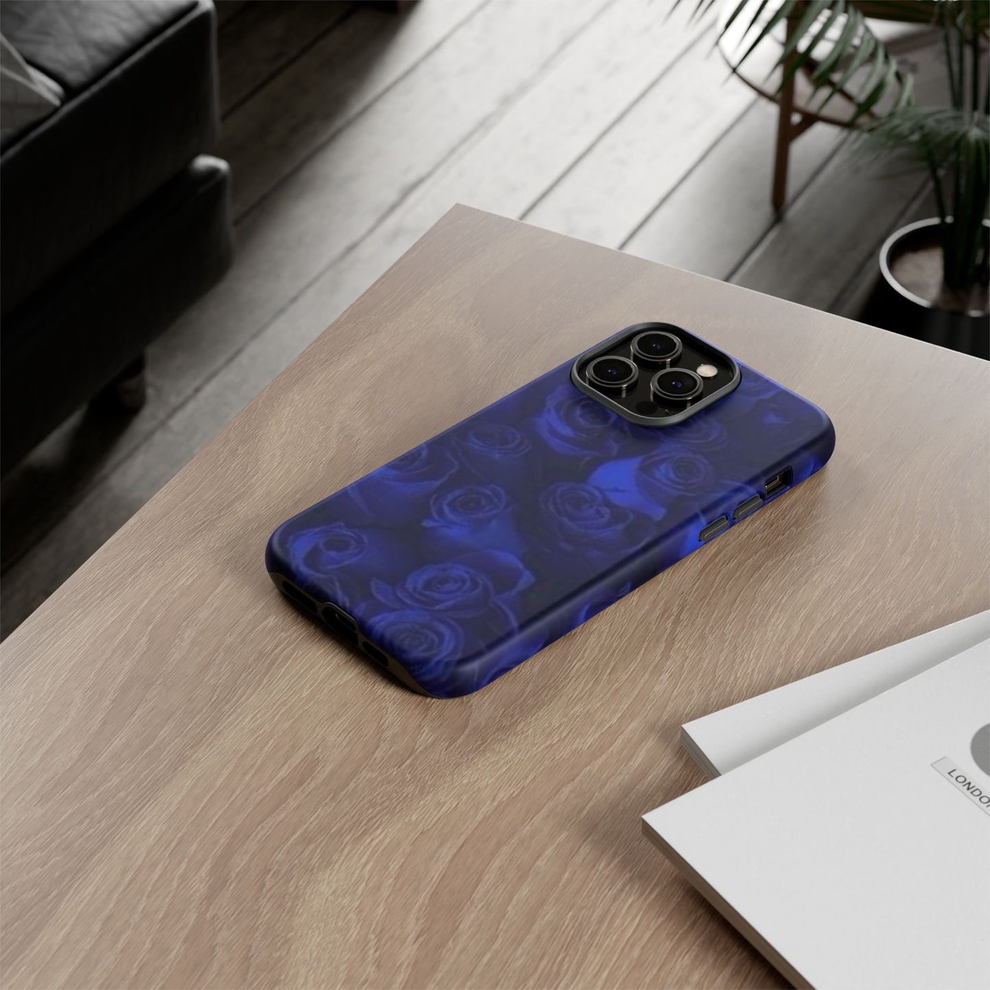 Dark Blue Roses Tough Phone Case