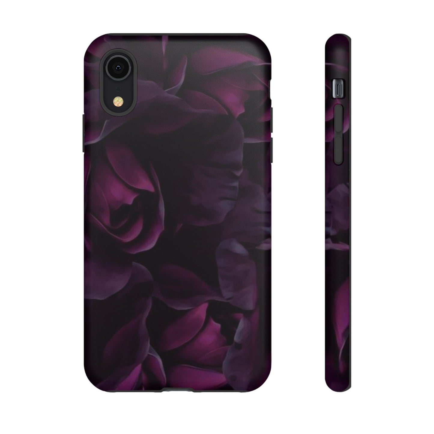 Dark Purple Floral Tough Phone Case