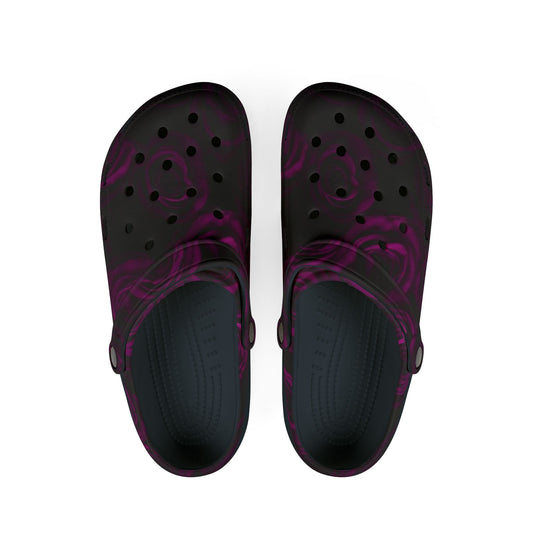 Dark Purple Roses Foam Shoes
