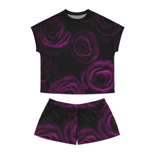 Purple Roses Pajama Set