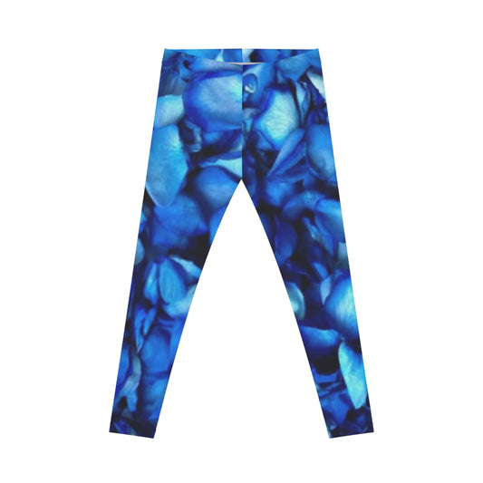 Blue Petals Comfortable Floral Casual Leggings