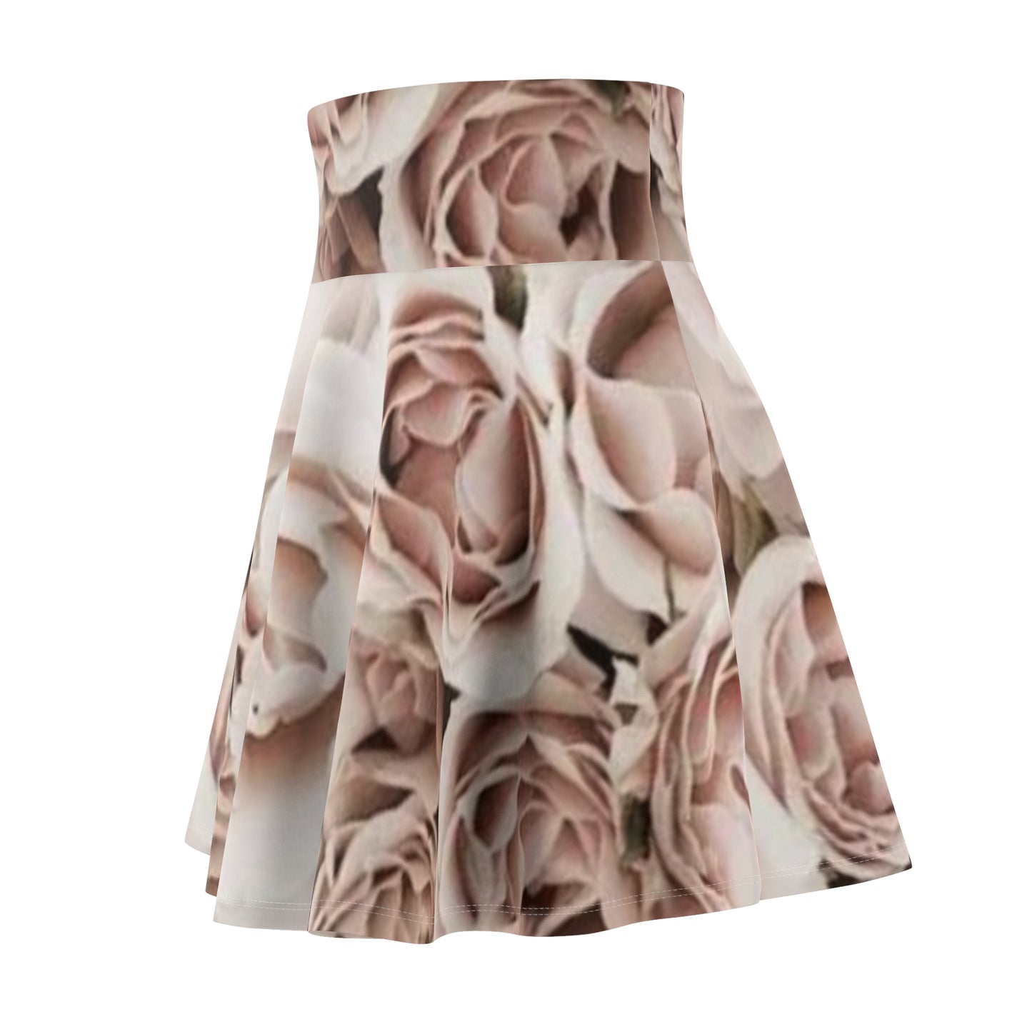 Light Pink Roses Skater Skirt