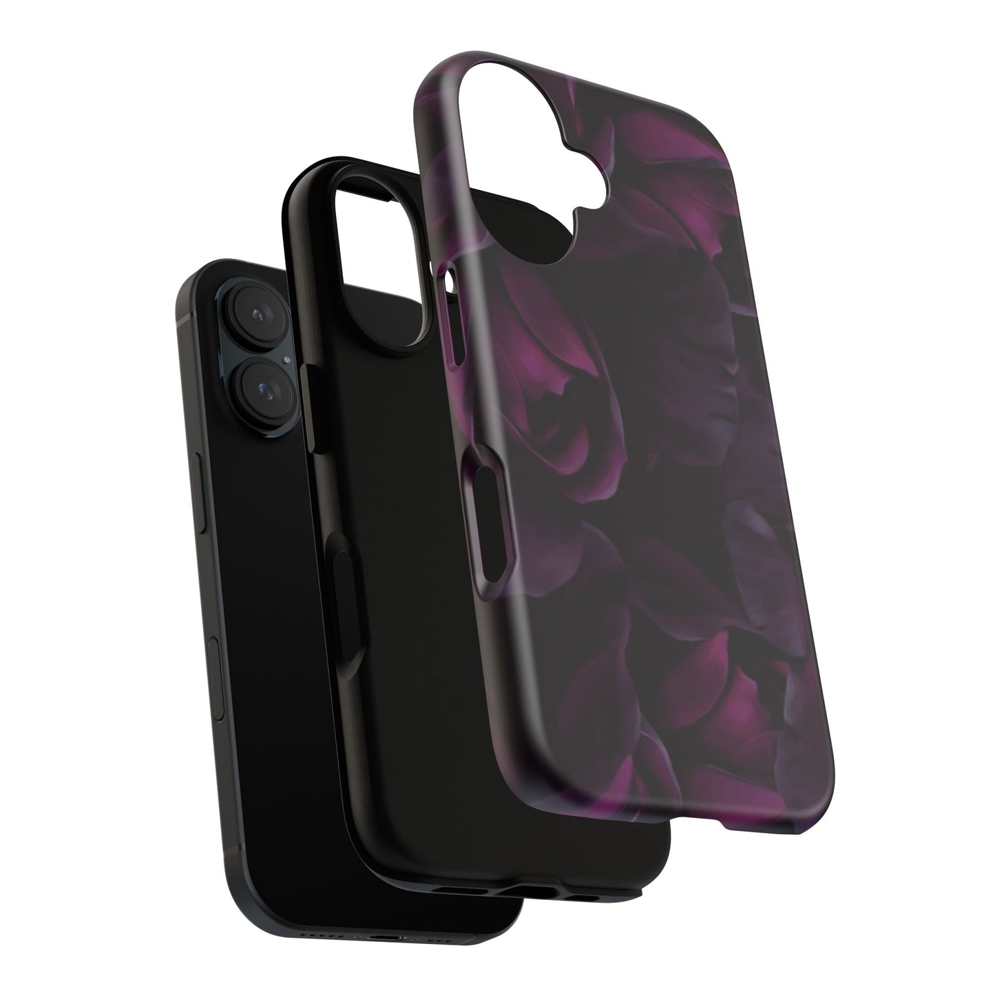 Dark Purple Floral Tough Phone Case