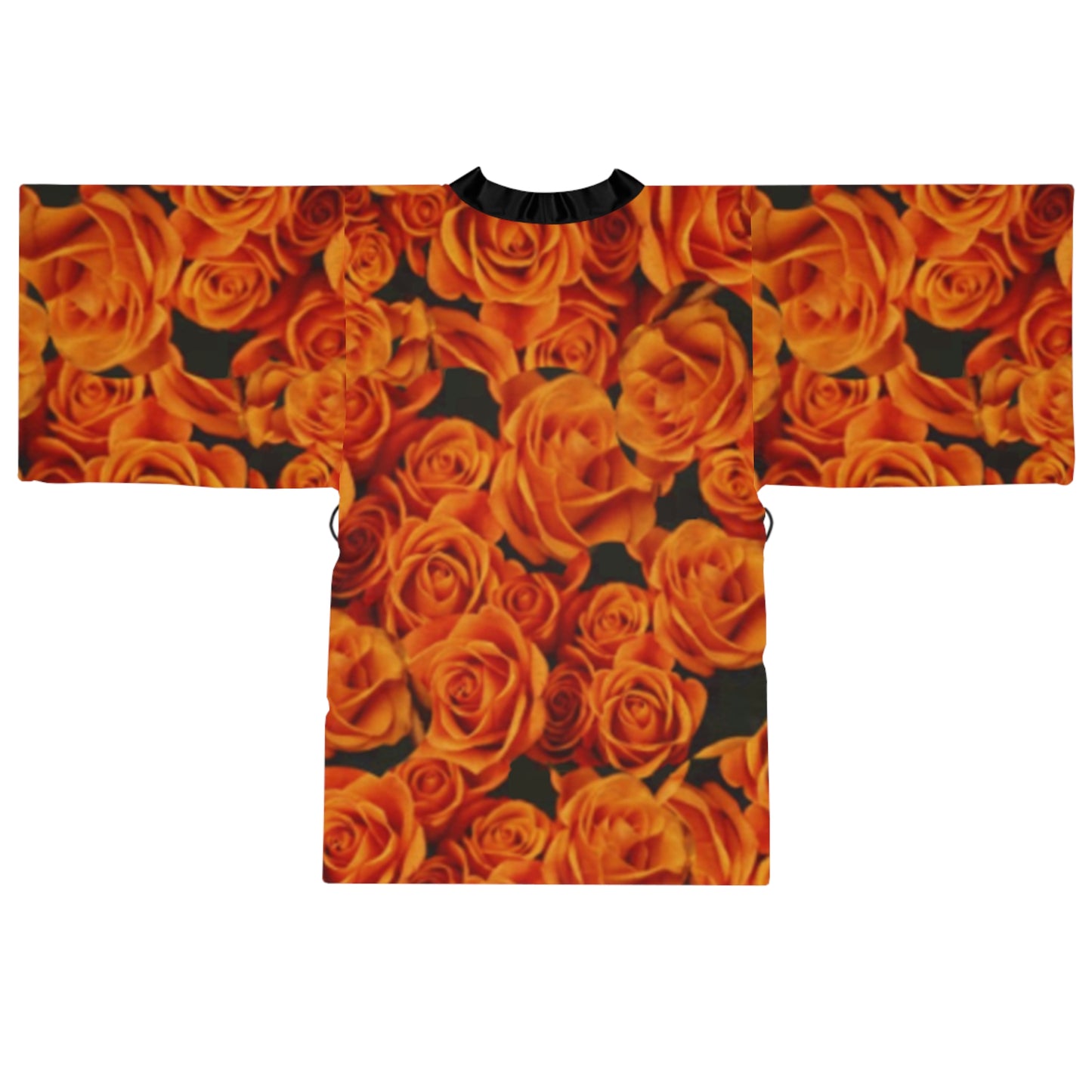 Orange Roses Kimono Robe