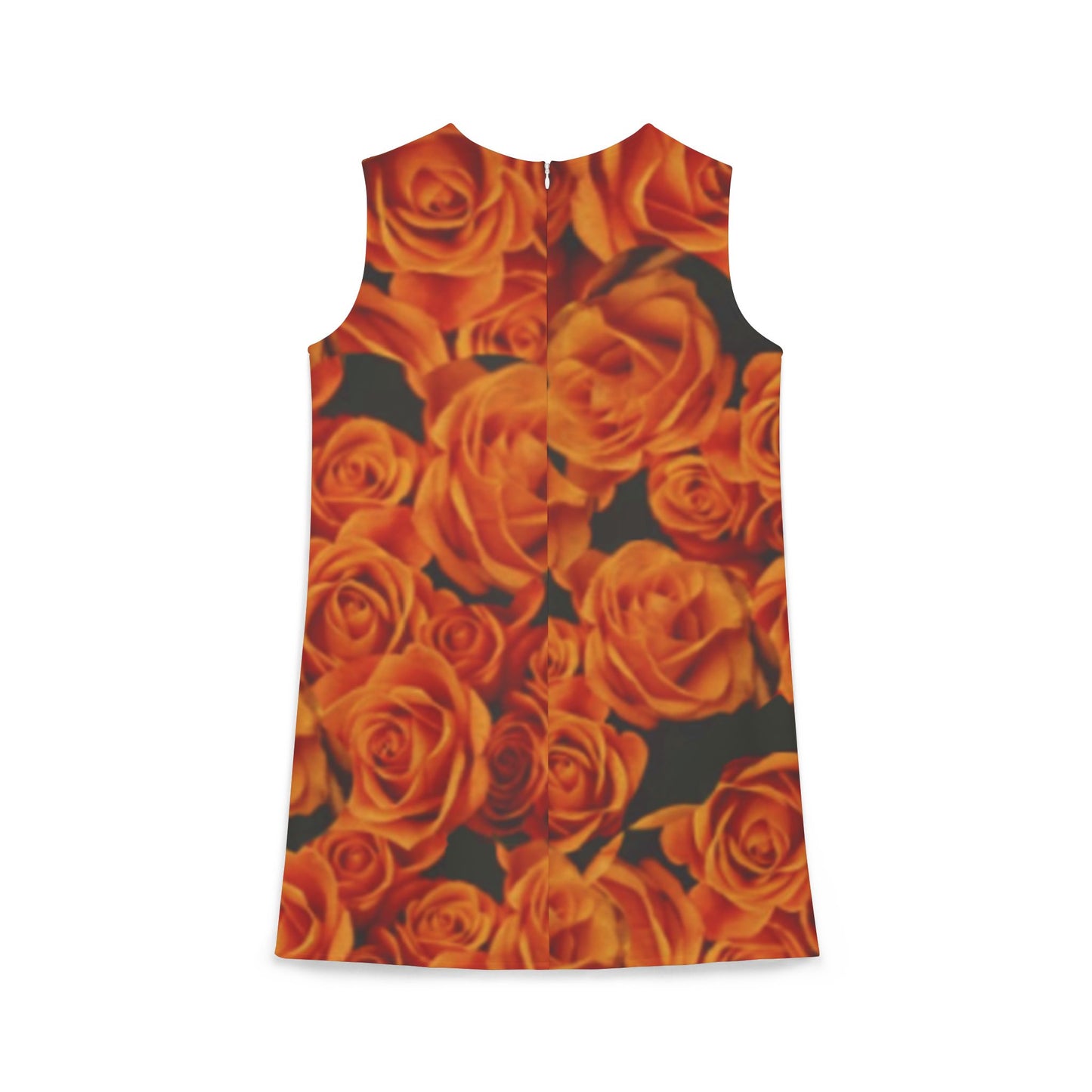 Orange Roses Sleeveless Dress