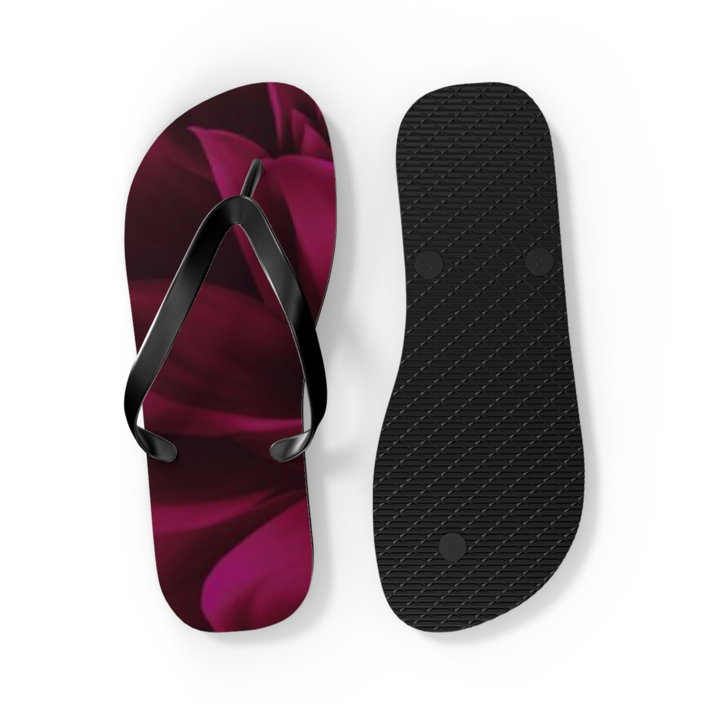Magenta Dahlia Flip Flops