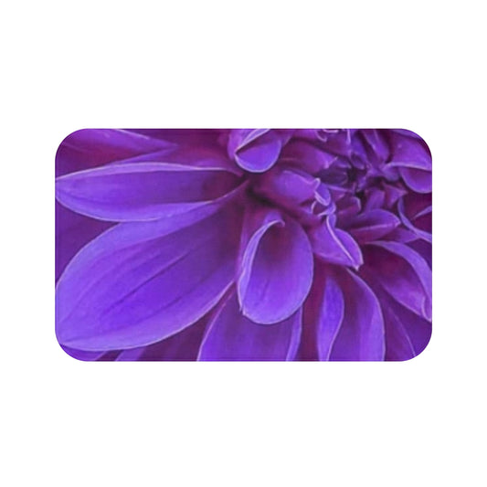 Purple Dahlia Floral Bath Mat Anti Slipping