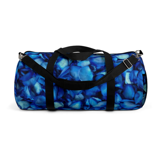 Blue Petals Floral Duffel Bag for Gym