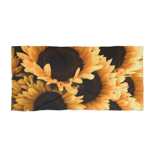 Floral Beach Soft Towel – Sunflower Design