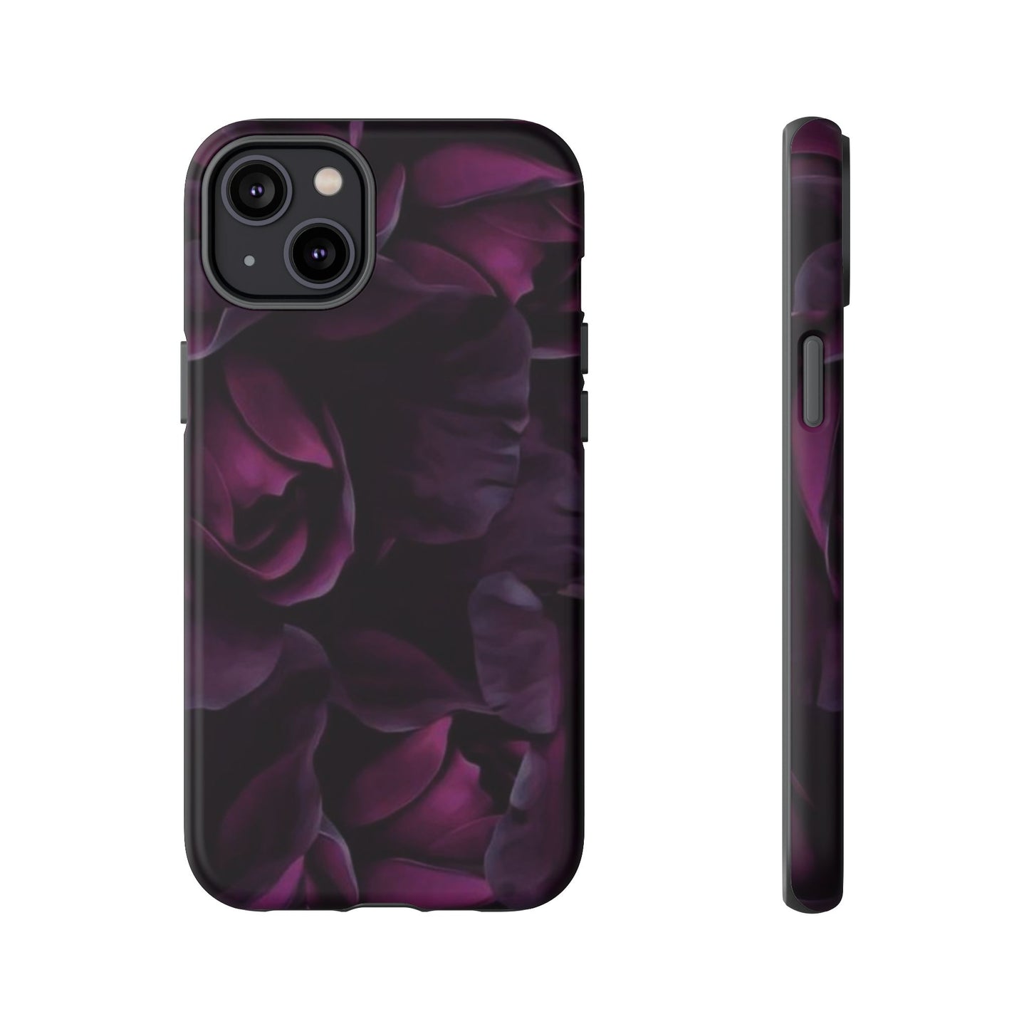 Dark Purple Floral Tough Phone Case