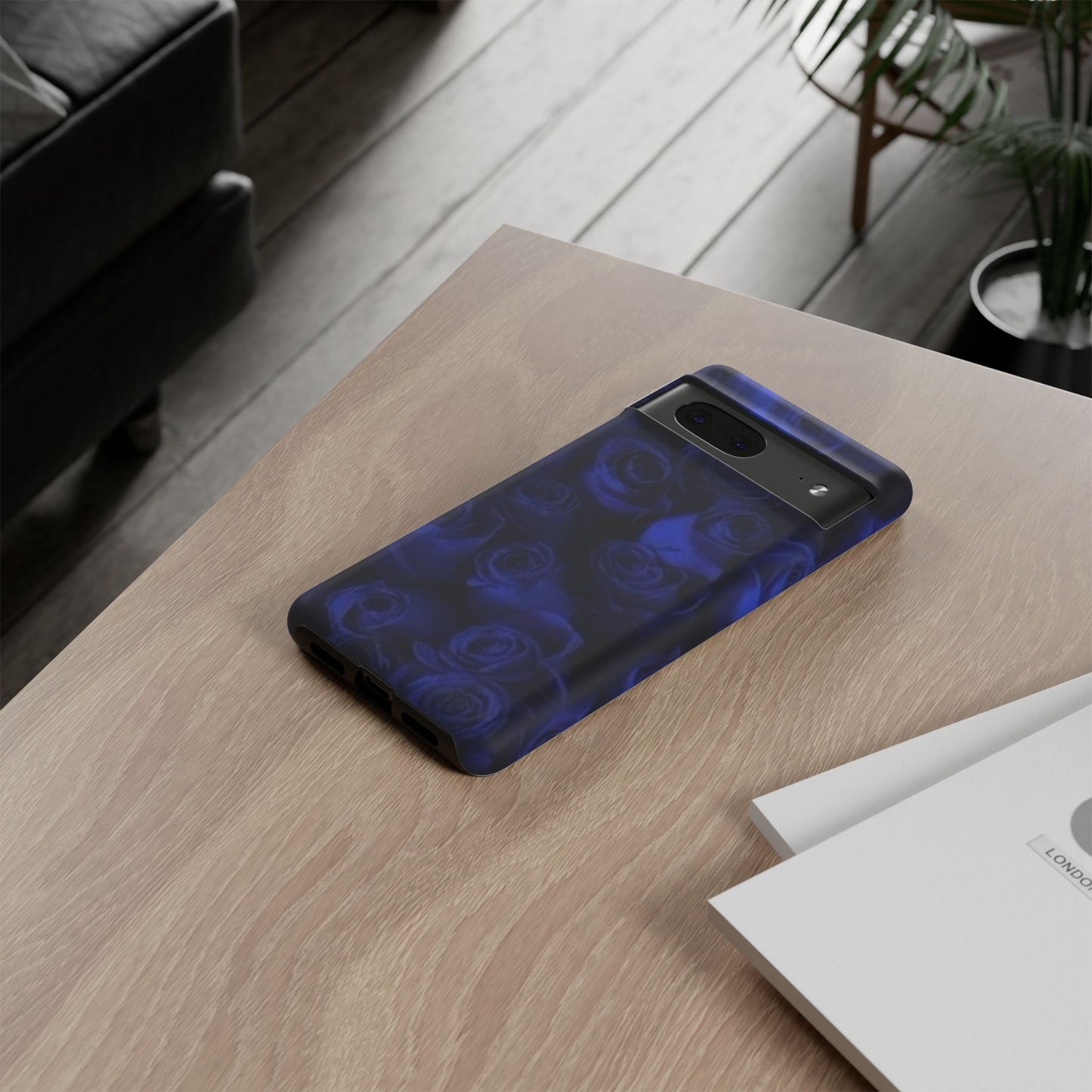 Dark Blue Roses Tough Phone Case