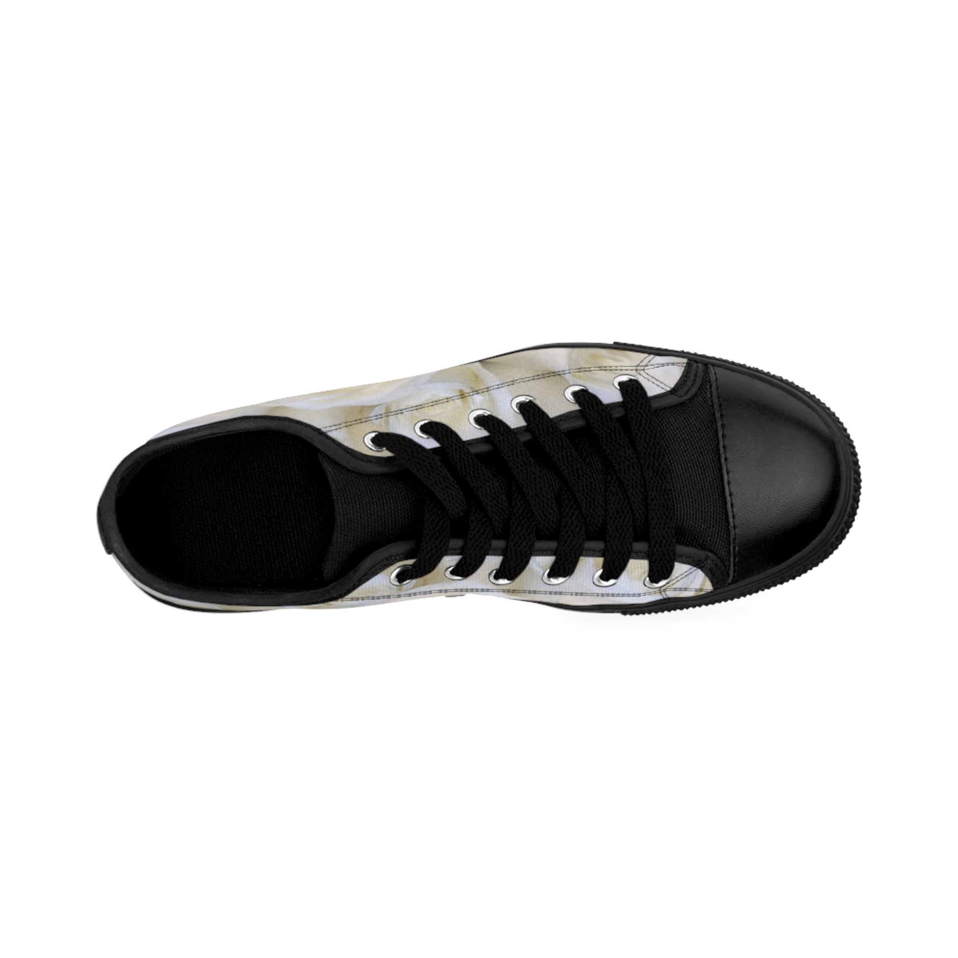 White Roses Comfortable Floral Sneakers – Chic & Comfy