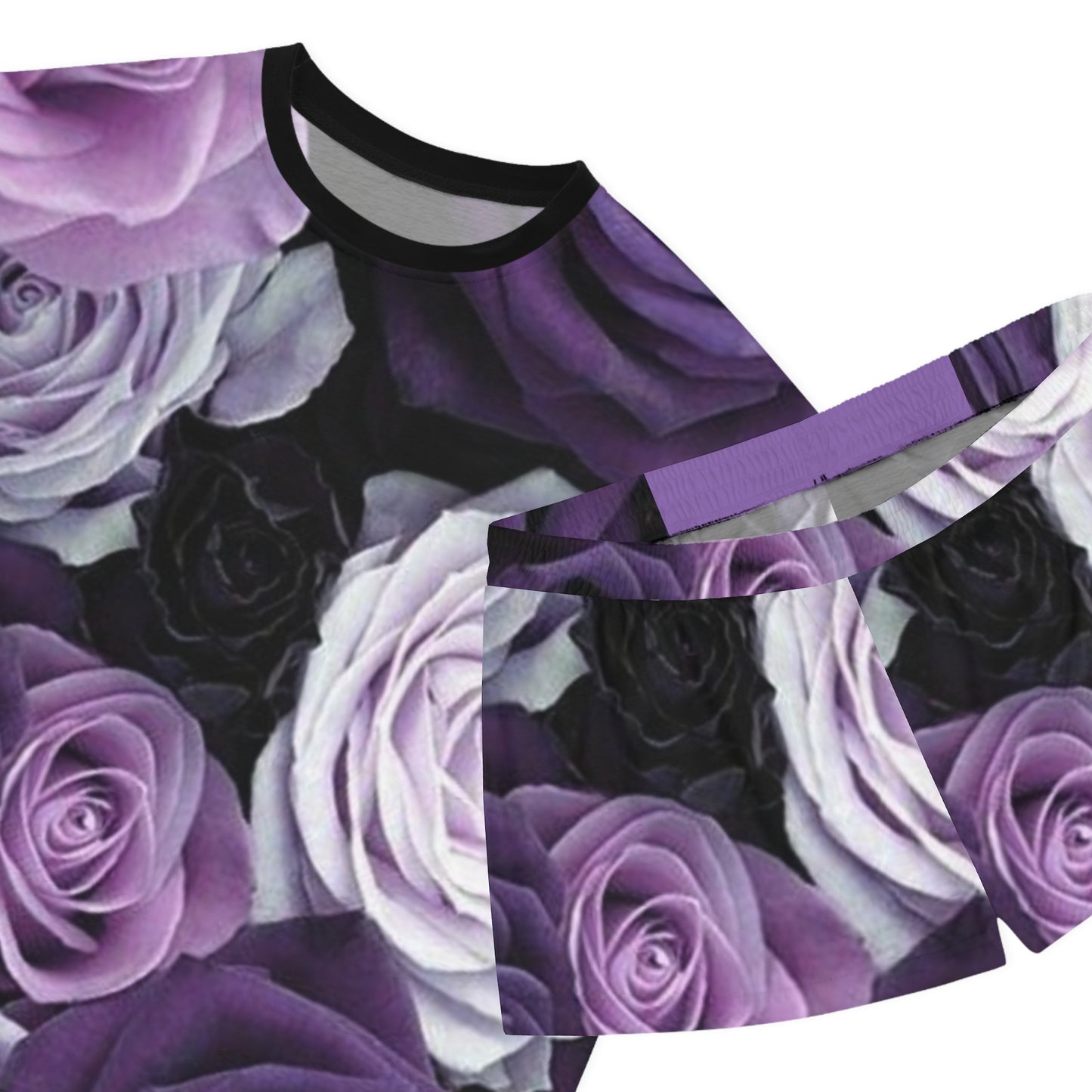 Purple Roses Pajama Set