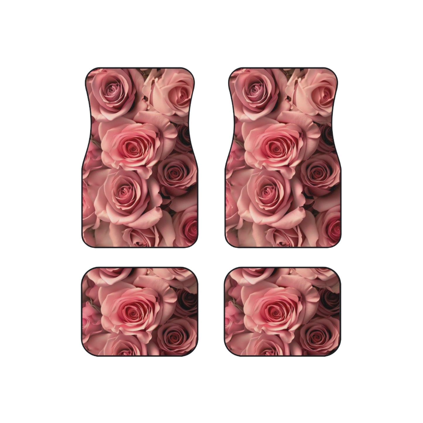 Pink Roses Car Mats (Set of 4)
