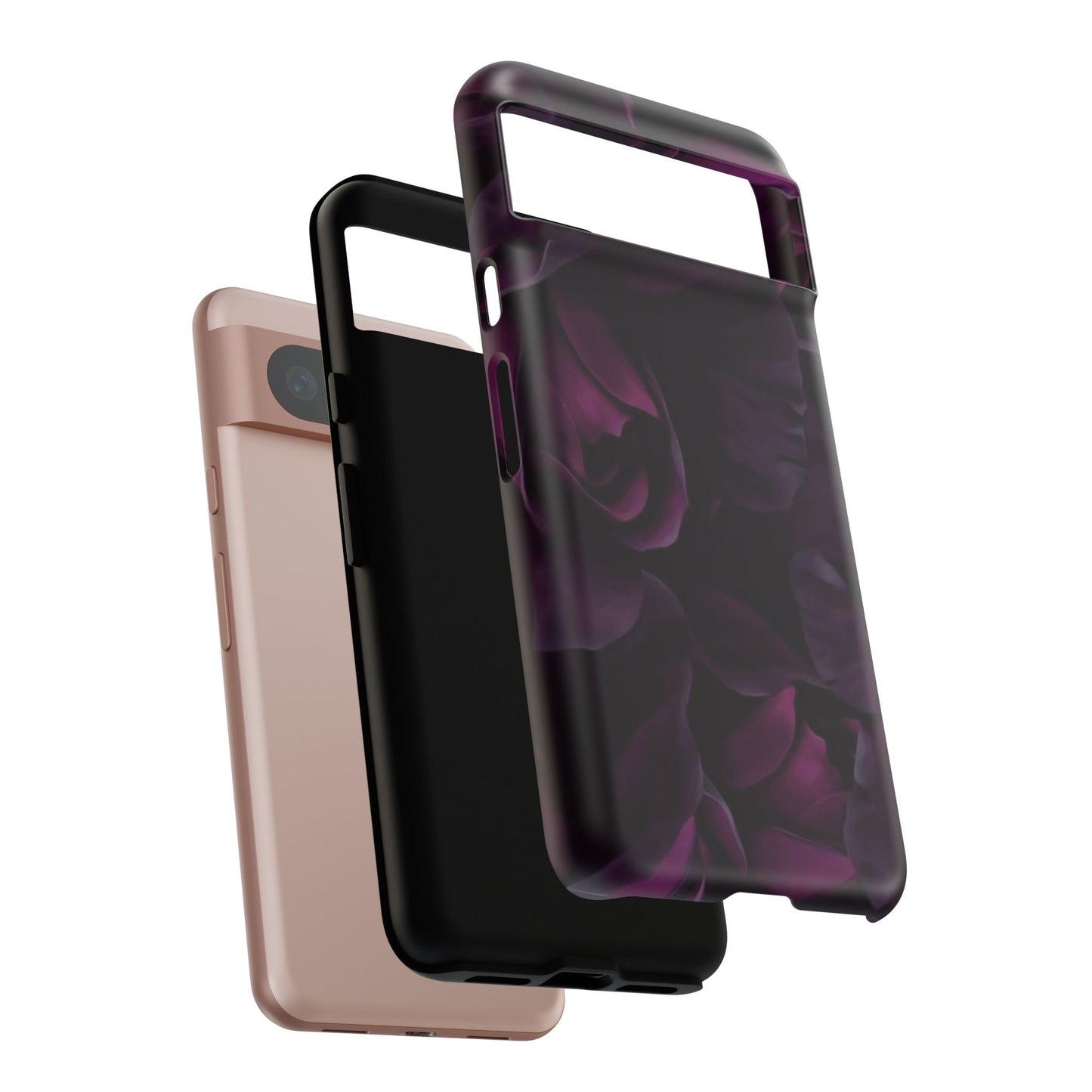 Dark Purple Floral Tough Phone Case