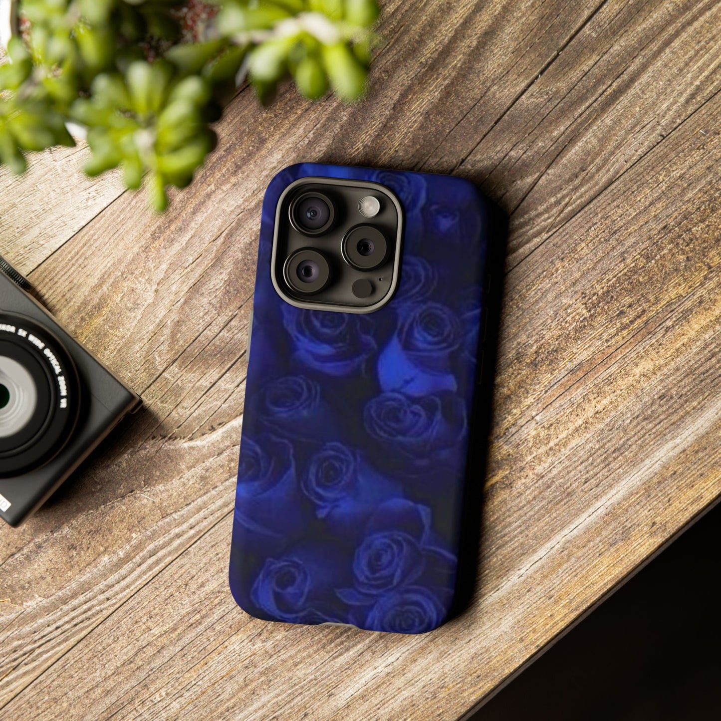 Dark Blue Roses Tough Phone Case