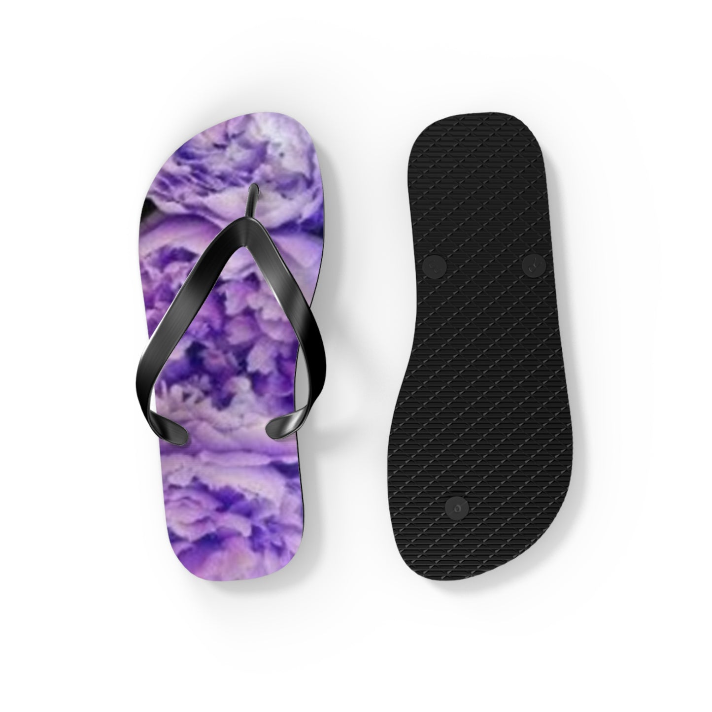 Purple Peony Flip Flops