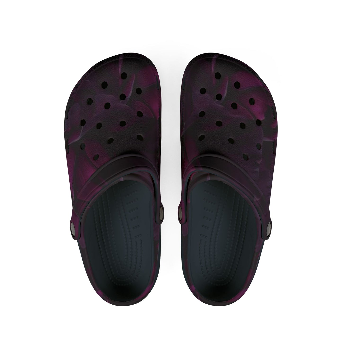 Dark Purple Floral Foam Shoes