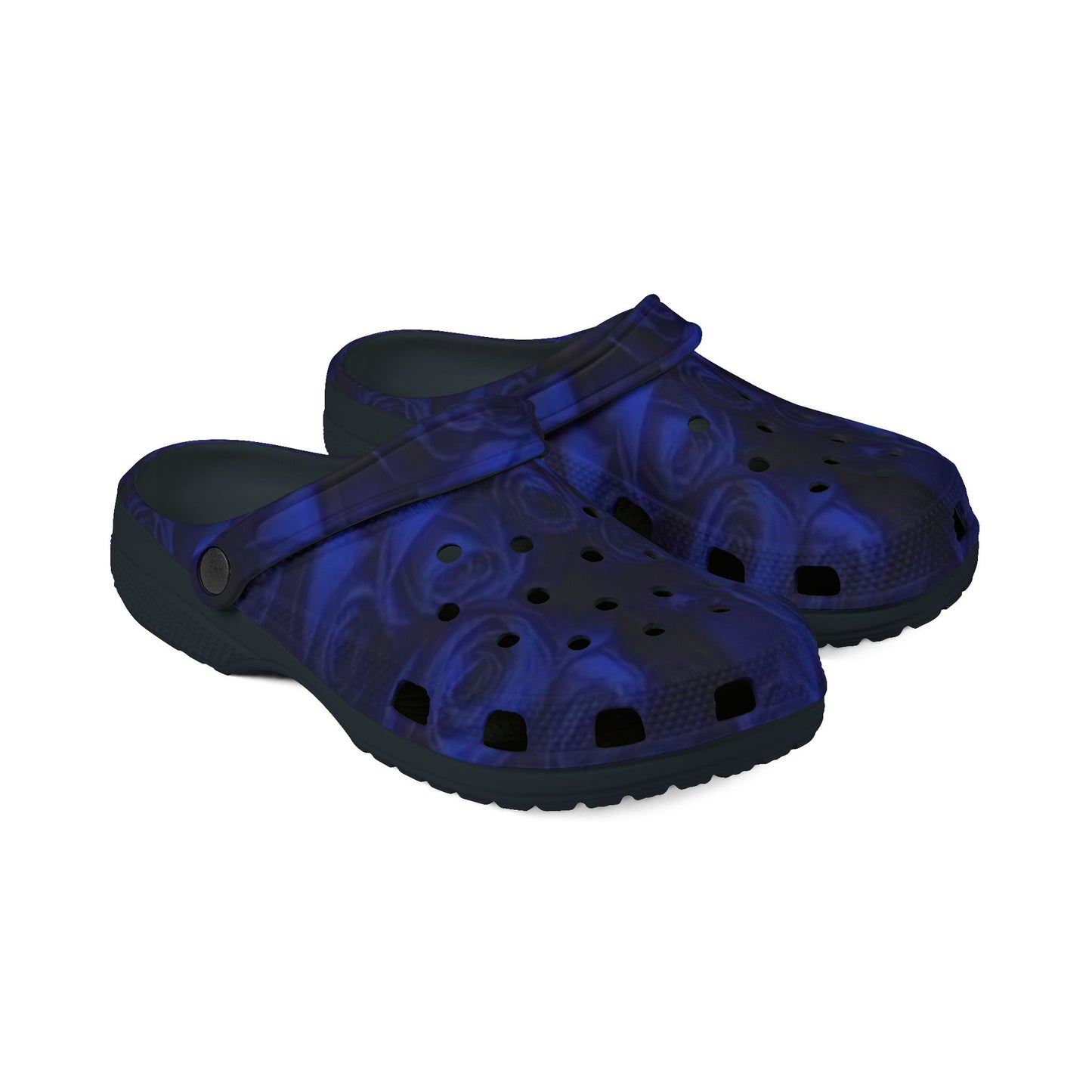 Dark Blue Roses Foam Shoes