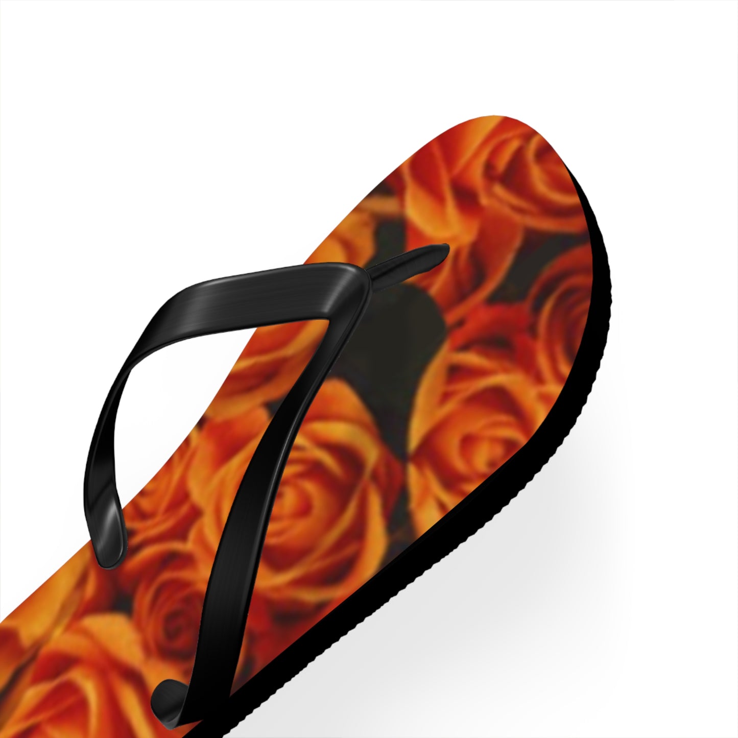 Orange Roses Flip Flops