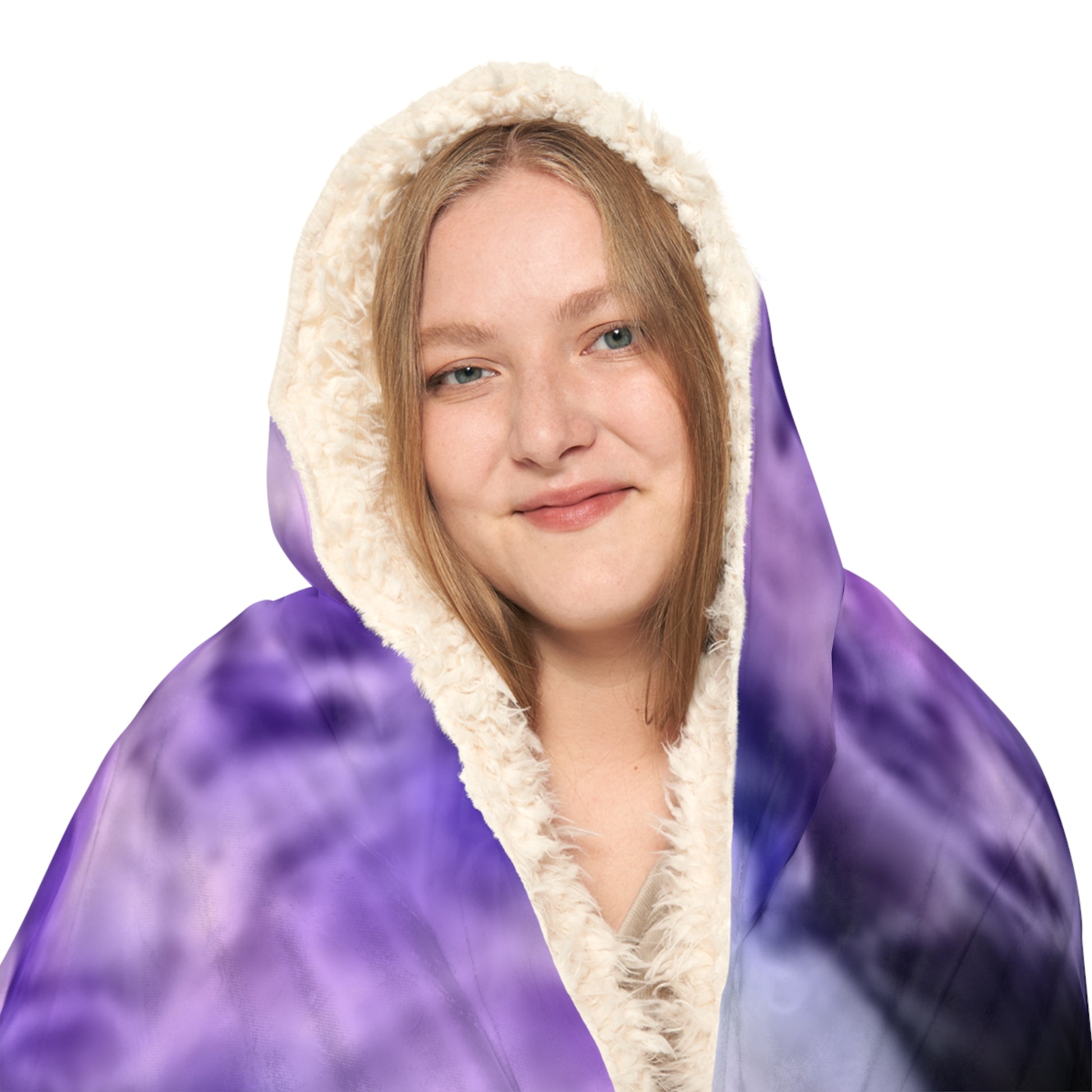 Purple Peony Floral Hooded Blanket – Snuggly Elegance
