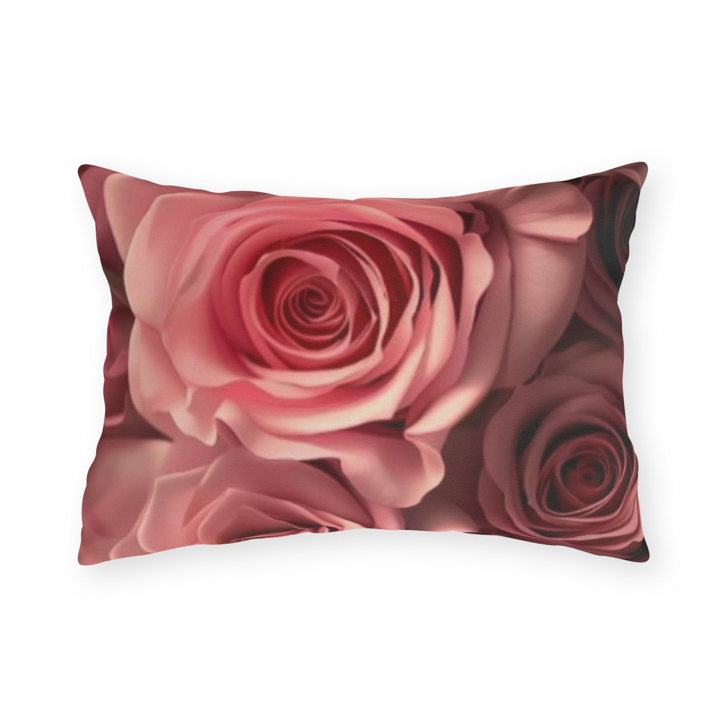 Pink Roses Outdoor Pillow