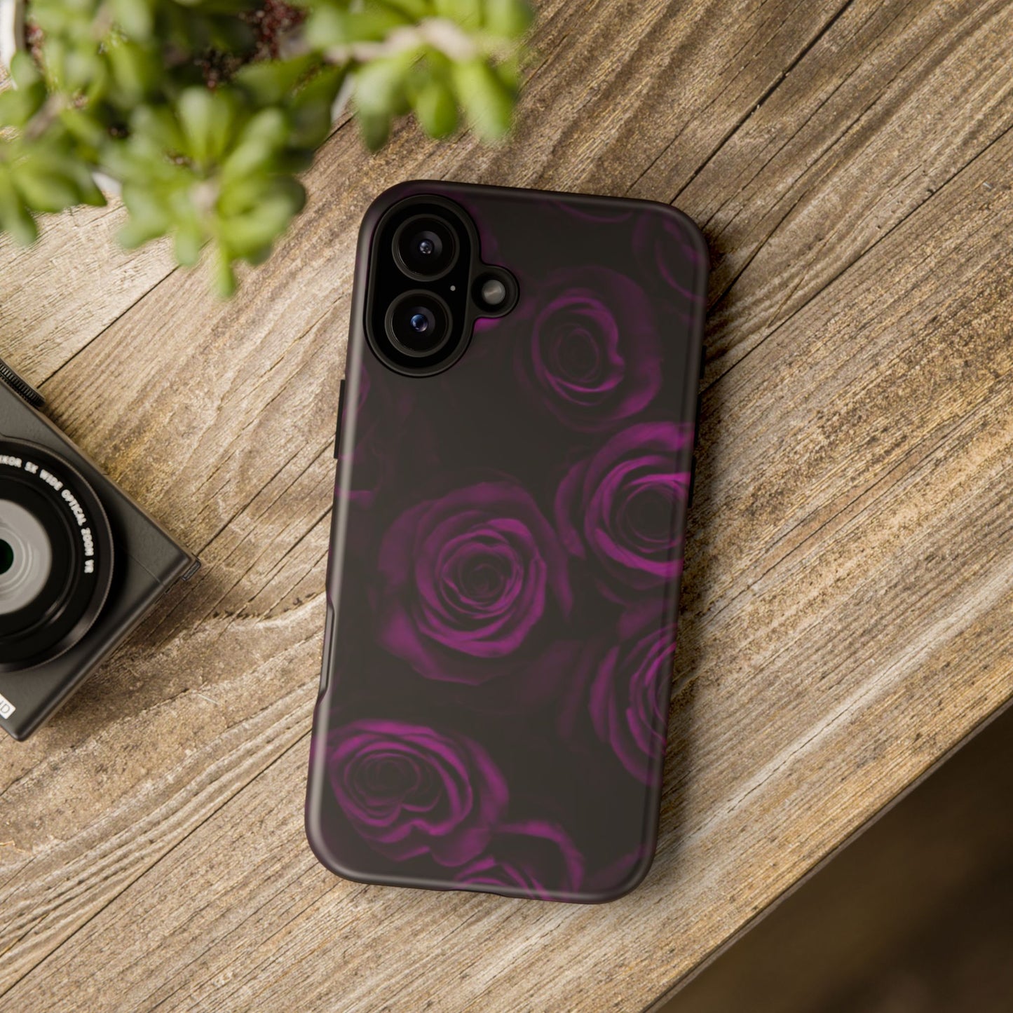 Dark Purple Roses Phone Tough Case