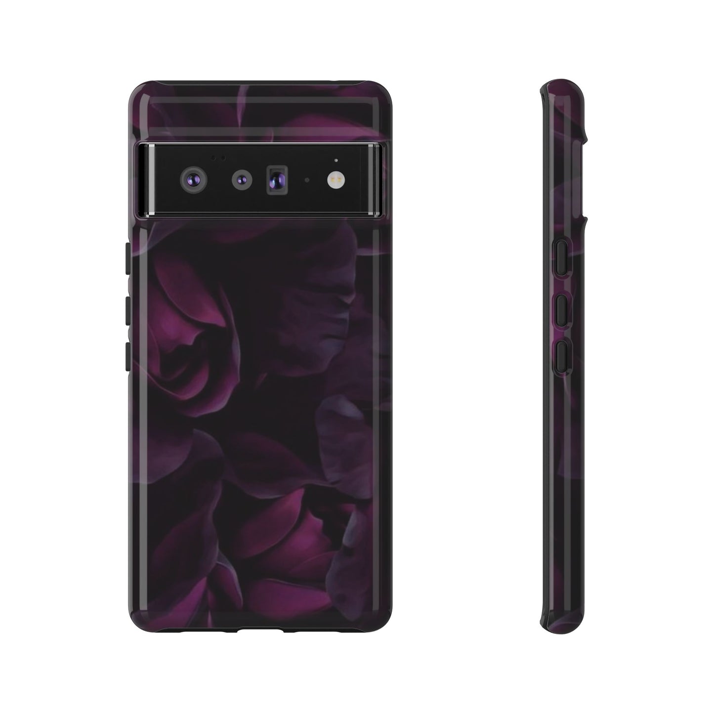 Dark Purple Floral Tough Phone Case