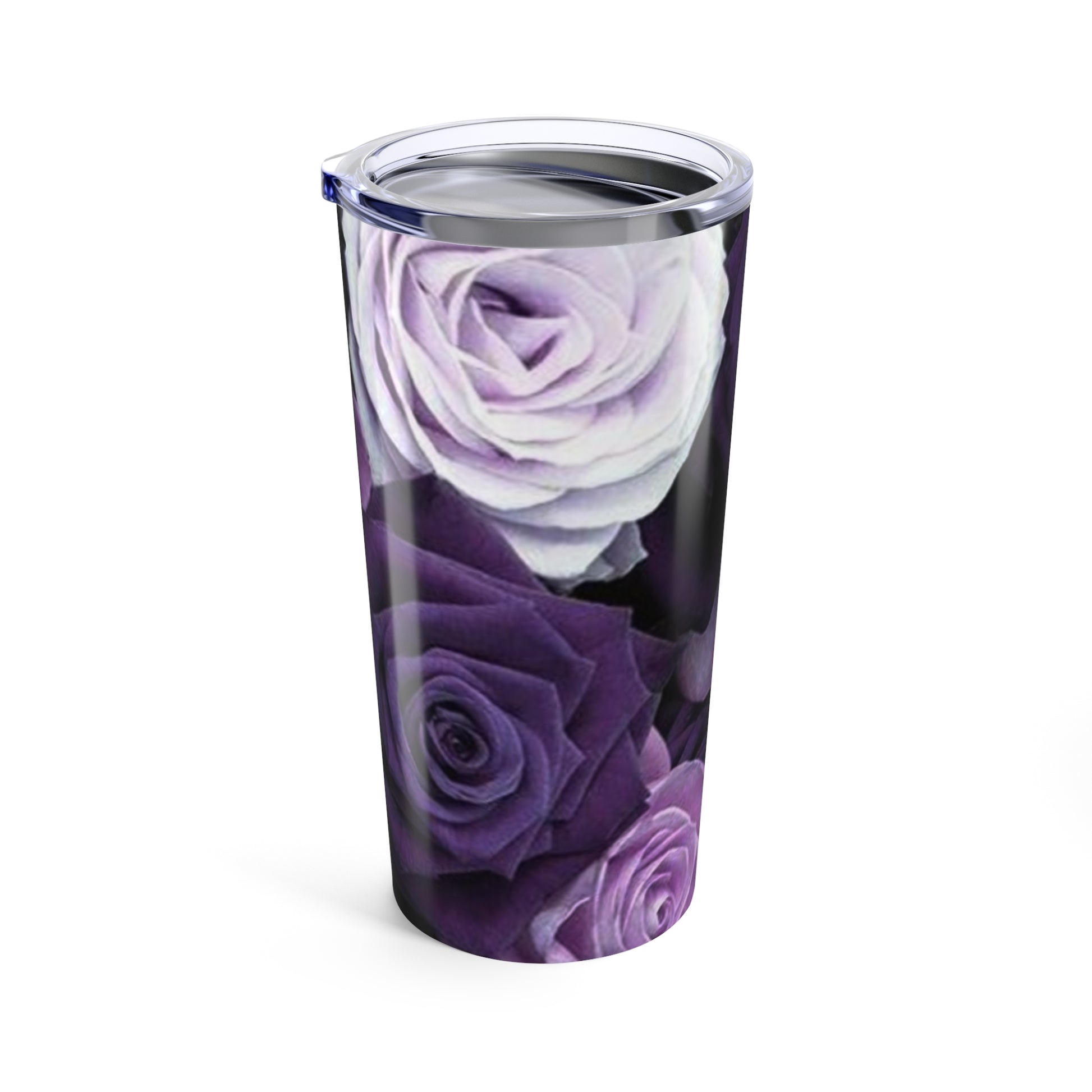Stainless Steel Floral Tumbler 20 oz – Purple Roses