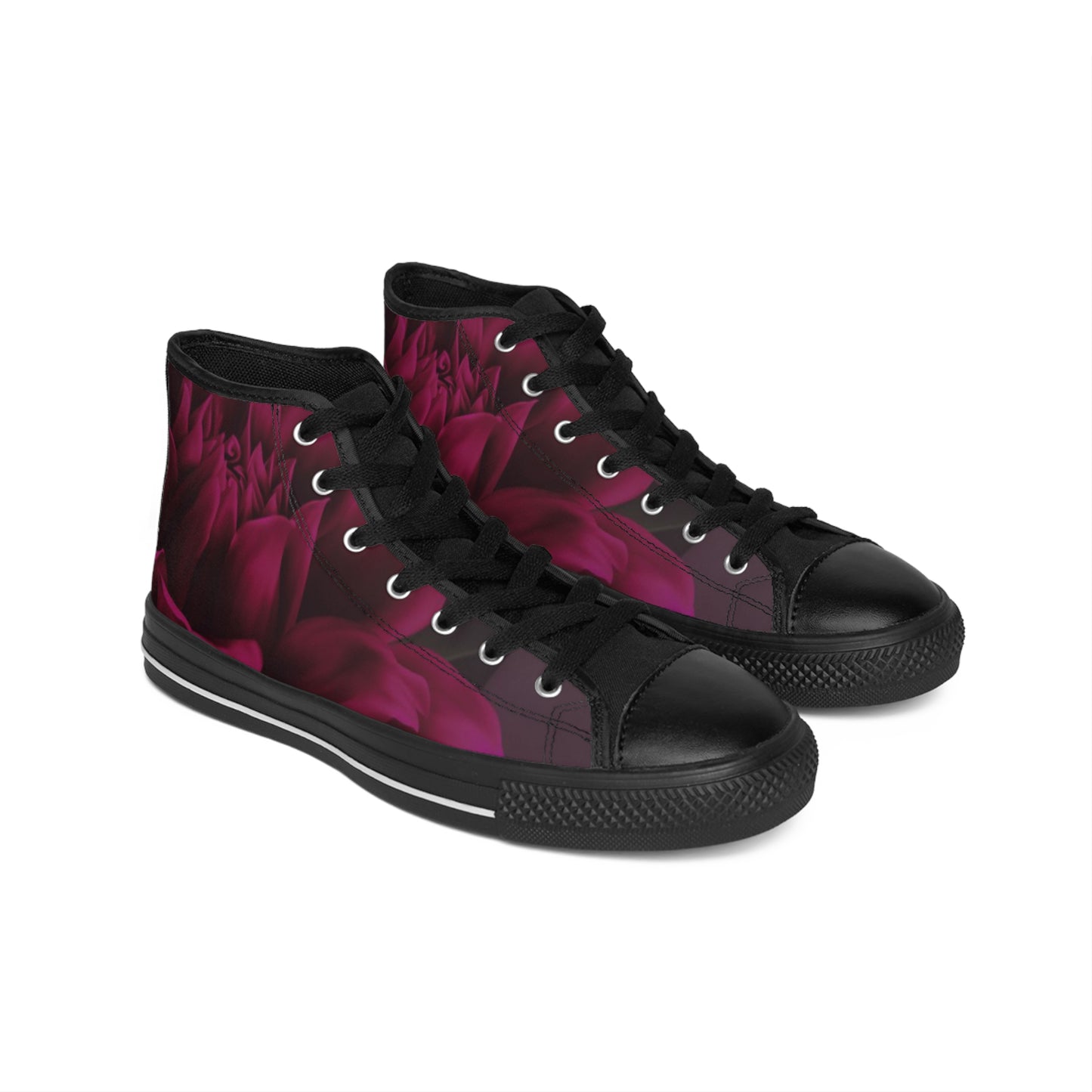 Magenta Dahlia High Top Sneakers