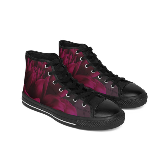 Magenta Dahlia High Top Sneakers