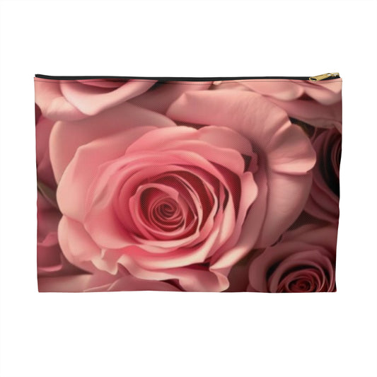 Pink Roses Accessory Pouch