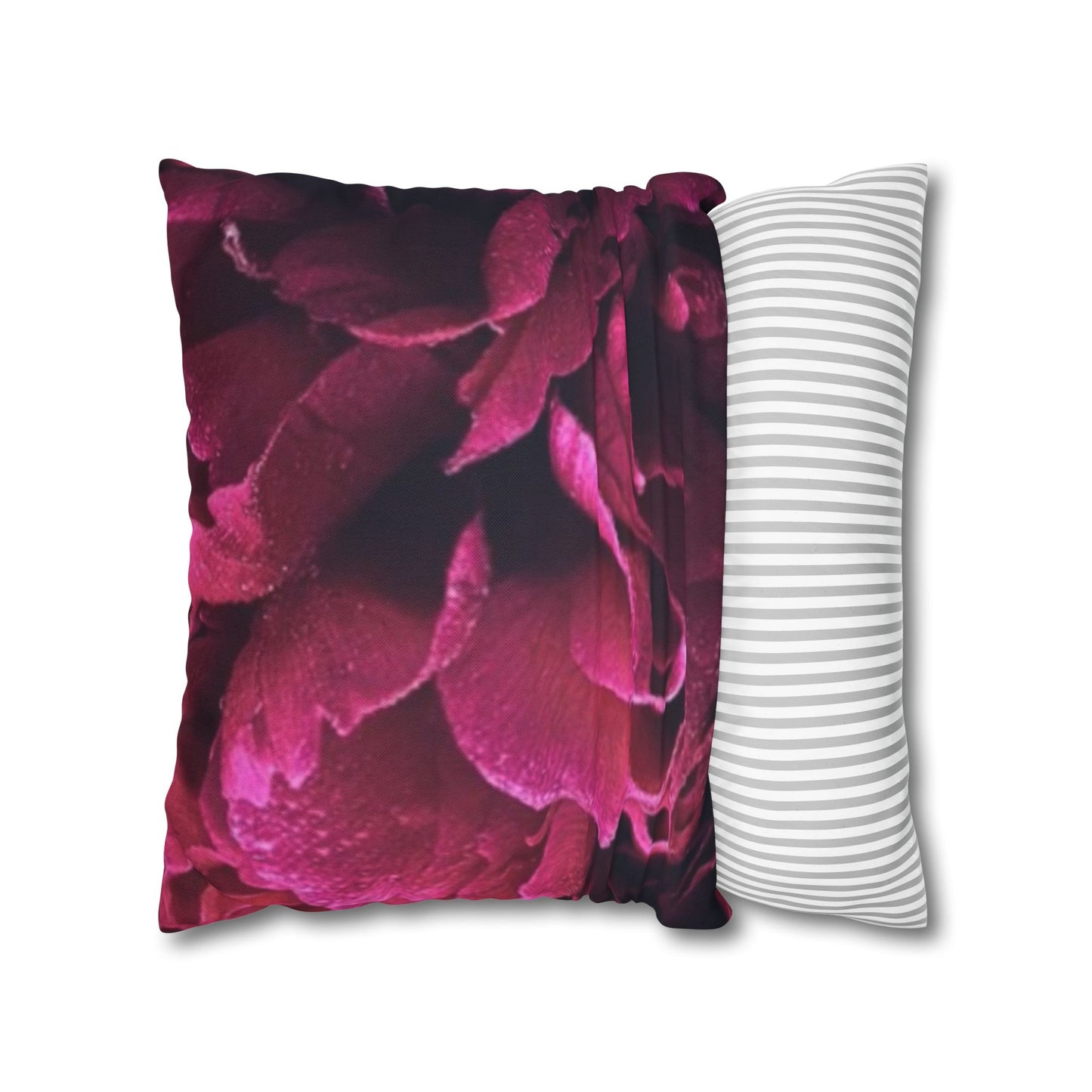 Magenta Floral Square Pillowcase